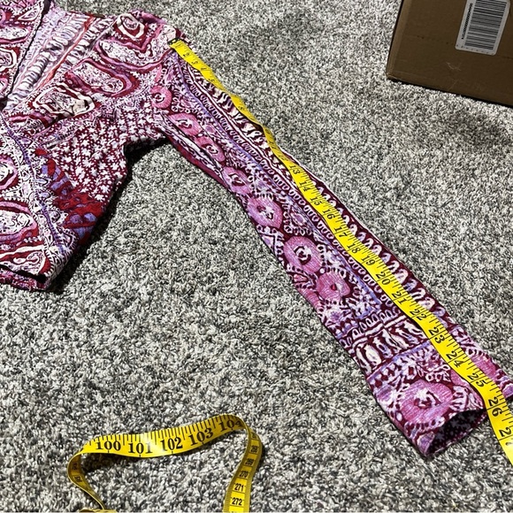 Free People Wild and Free Printed Paisley Long Sleeve Smocked Size M? See Note - Picture 6 of 10